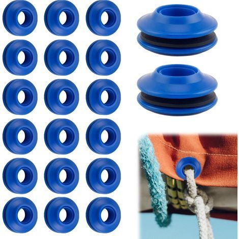 20 Pièces Oeillets pour Bâches, OEillet de Bâche Auto Bloquants en Plastiques, Oeillet pour Bâche pour Bâche de Protection pour Piscine, Rideau, Tente (1/5)