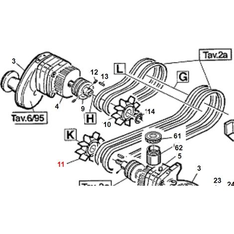 Thorgren ventilador para motor ORIGINAL GIANNI FERRARI 01.30.00.0133