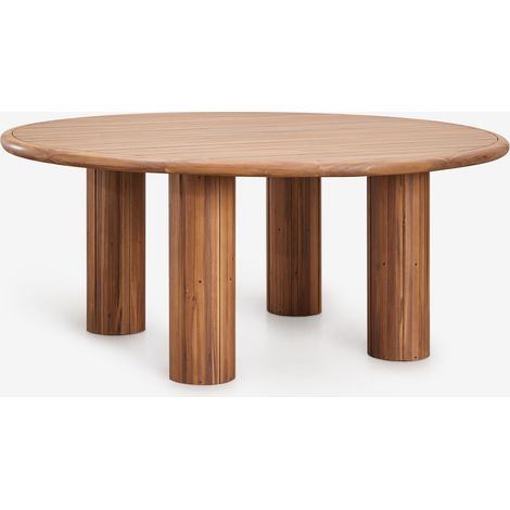 Mesa de jardín redonda en madera de acacia Ginara SKLUM Ø180 cm (1/5)