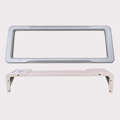 Cornice + Visiera per Modulo Stadium Professional 300 W IP66 1-10 V/0-10 V Grigio (1/2)