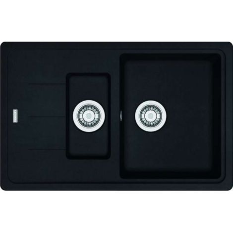 Franke Basis - Fregadero de fragranite BFG 651-78, 78x50 cm, negro mate 114.0661.514
