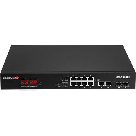 Edimax PRO GS-5210PL Switch 10xGb PoE+ 2xSFP Surve (1/4)