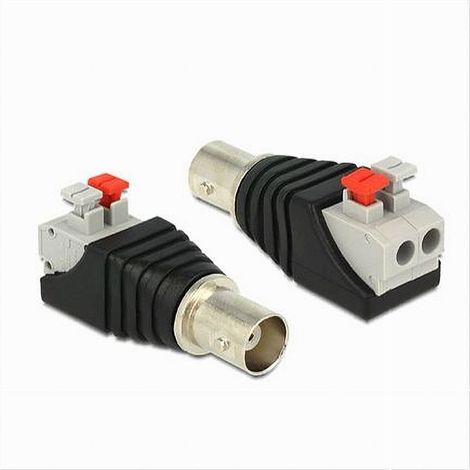 MaxTech - Set 2pz Connettore Adattatore Bnc Femmina 220v Telecamera Videosorveglianza C-045 - (1/3)
