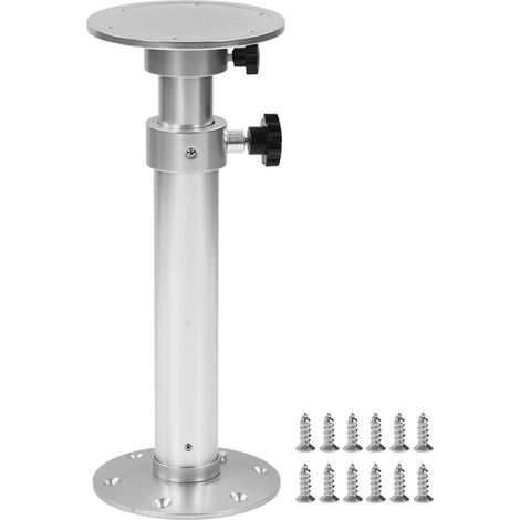 Pied de table réglable 445-690mm, rotation 360°, alliage d'aluminium pour camping-car, bateau, yacht, maison (1/5)