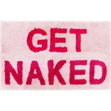 Tapis de bain en microfibre 50 x 80 cm, absorbant, antidérapant, décoratif – Rose foncé (1/5)