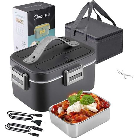 Boîte à lunch électrique, capacité de 1,8 L, réchauffeur de nourriture portable, 75W 1.8L (1/2)
