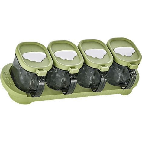 Barattolo per spezie da parete in plastica a forma di nuvola, contenitore per sale e glutammato monosodico con coperchio, set di barattoli per spezie per la cucina.