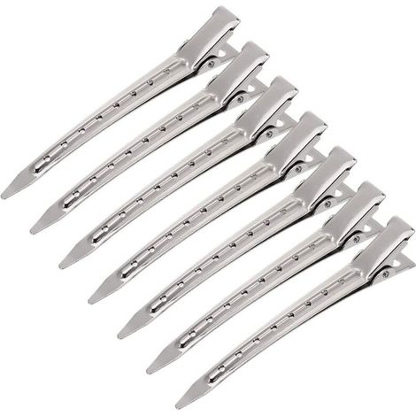Lot de 24 pinces à cheveux en métal argenté