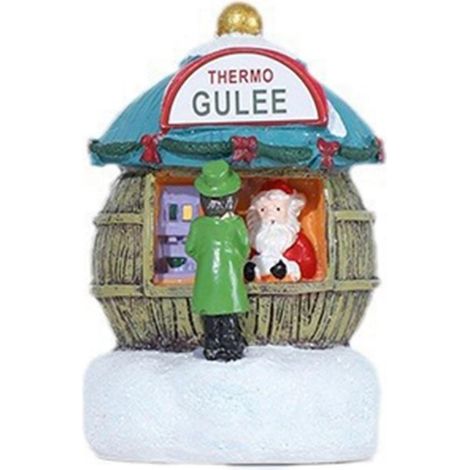 Petite Maison de Noël en Résine, Décoration de Comptoir de Centre Commercial, Hôtel de Noël, Cadeau de Noël pour Enfants B (1/4)