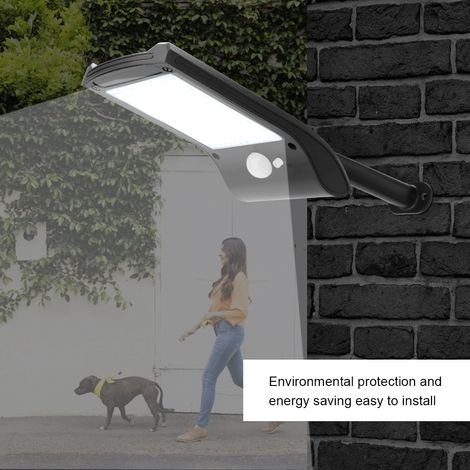 Luminaire Solaire Extérieur IP65 avec Détecteur et Monture Murale pour Jardins, Cour et Sécurité (1/5)