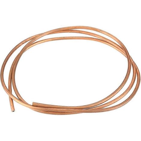 Tuyau en cuivre souple T2 de 2 m pour tuyauterie frigorifique, diamètre extérieur 6 mm, diamètre intérieur 4 mm, épaisseur 1 mm (diamètre extérieur 6 mm, diamètre intérieur 4 mm) (1/5)