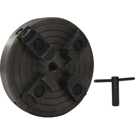 Mandrin à bois à 4 mâchoires connexion M18 acier noir 150x63 mm