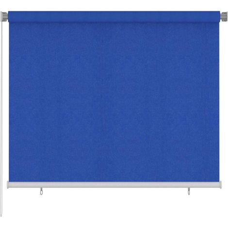 Store enrouleur extérieur vertical pare-soleil en HDPE bleu 185 x 140 cm - PANGIVO (1/5)
