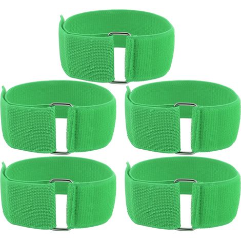 5 Paires Bandes de Course à 3 Jambes Jeux Relais Extérieur Fête Groupe Enfants Adultes Anniversaire Carnaval Vert (1/5)