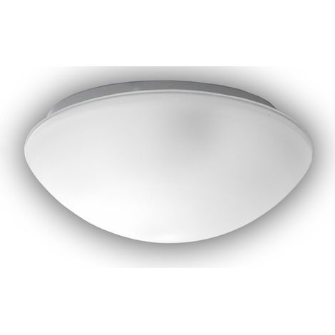 LED-Deckenleuchte / Deckenschale rund, Glas satiniert mit Klarrand, Ø 20cm (1/4)