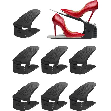 Scarpiera regolabile da 7 pezzi, organizer per scarpe, impilabile, scarpiera regolabile/impilatore, salvaspazio per riporre le scarpe (1/5)