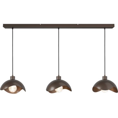 Lampe suspendue de bureau Volta 3x Ø30cm - cacao - 2403-15-15-130-3 (1/3)