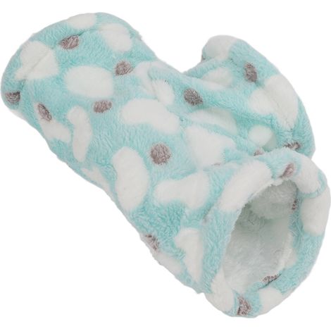 Tunnel à 3 voies pour hamster, chaud et confortable, en peluche pour petits animaux (chinchilla, cochon d'Inde, furet), vert, 27 x 9 cm / 10,6 x 3,5 pouces (1/5)