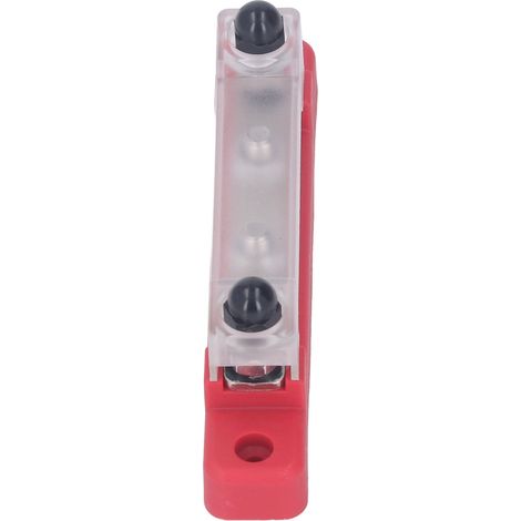 Barre omnibus 12-48 V 150 A à 4 bornes avec mise à la terre, bloc de jonction pour batterie et distribution d'alimentation, pour voitures, camions, camping-cars, bateaux et bateaux (rouge) (1/5)