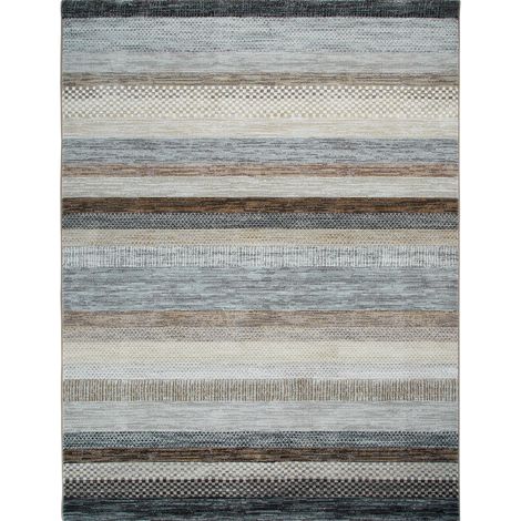 SILVYN - Tapis moderne scandinave lignes marron 160x230 (1/5)
