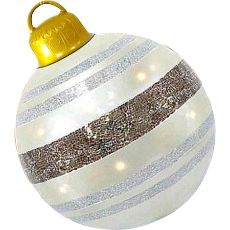 Boule de Noël géante de 60 cm, boule transparente, boule de Noël gonflable géante, pour l'extérieur (1/5)