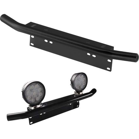 Support de plaque d'immatriculation universel en alliage d'aluminium pour pare-chocs avant, support de fixation pour mât de phare tout-terrain et support de fixation pour projecteur de travail (1/5)