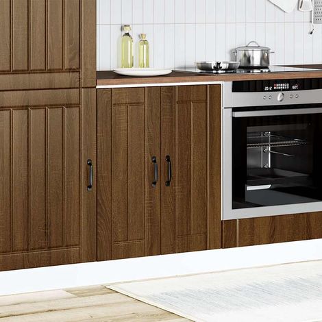 Maison Exclusive - Mobile Base Lavello Lucca Rovere Marrone in Legno Multistrato