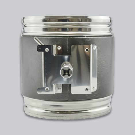 Clapet d'air papillon étanche à connexion carrée - Inox 180 mm