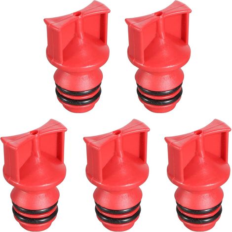 5pcs Bouchon d'huile Compresseur d'air Coque en plastique 18 mm filetage mâle Dia rouge (1/3)