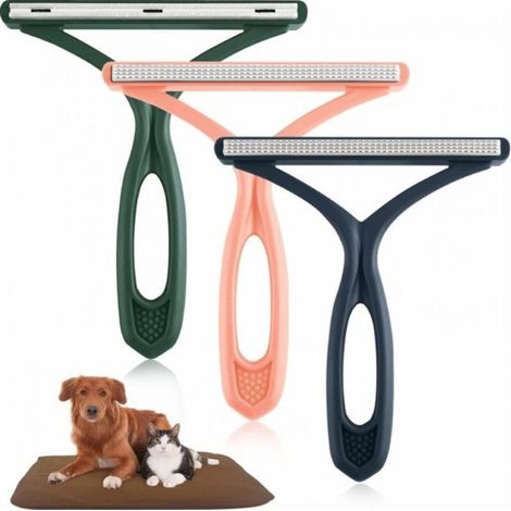 Cepillo quitapelos para gatos y perros, portátil, reutilizable y autolimpiante para alfombras, ropa, sofás, coches, camas y moquetas.