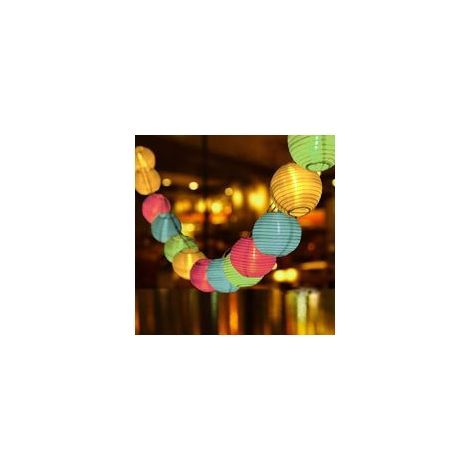 Solarbetriebene LED-Lichterkette für den Außenbereich, 6,5 m, 4 Farben, 8 Modi, 30 Glühbirnen, Lichterkette mit Fernbedienung, Dekorative Lampe für Garten, Terrasse, Balkon, Partys