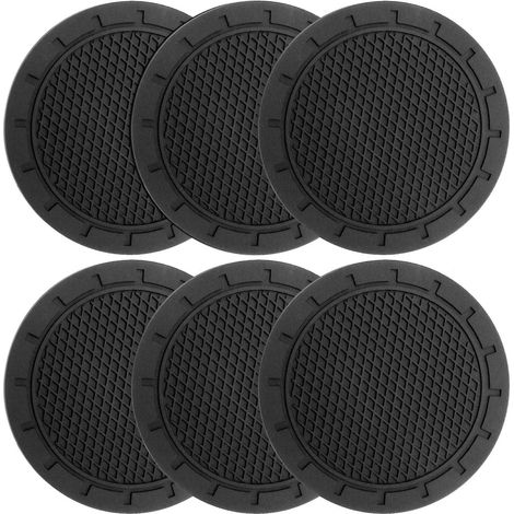 6er-Set Silikonuntersetzer, 7 cm (2,75 Zoll) für Getränkehalter – Universelle, rutschfeste Fußmatten für den Autoinnenraum, ideales Reiseaccessoire (1/5)