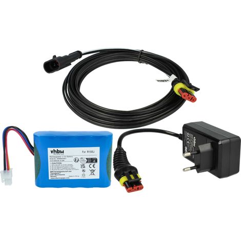 vhbw 1x Alimentation, 1x Batterie 3000 mAh, 1x Câble basse tension 5 m remplacement pour Husqvarna 584 85 28-01, 584 85 28-02 pour tondeuse à gazon