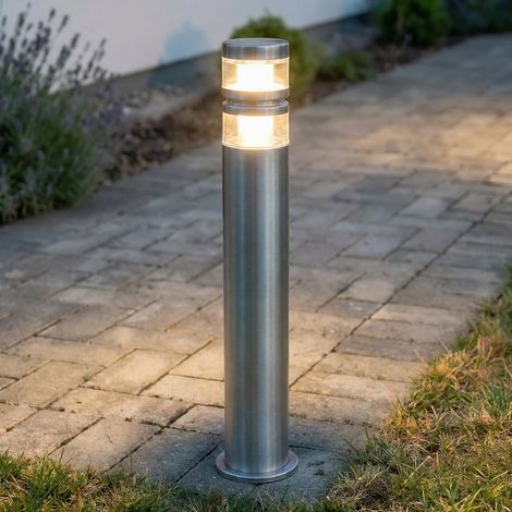 [GEBRAUCHT] B-Ware Lindby Wegeleuchte Gartenleuchte Lanea LED Pollerleuchte Edelstahl grau IP44 (1/2)
