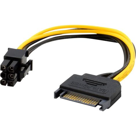 STI Cavo Gpu da SATA a 6pin PCIE Gpu 20cm