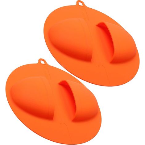 Set di 2 guanti in silicone resistenti al calore per grigliare, cuocere al forno e manipolare alimenti, con design ergonomico e facili da pulire.