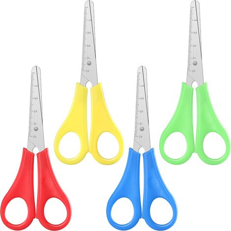 BEBUSINGOTO Stück Kinder-Sicherheitsscheren, Vorschulscheren, Kunststoffgriff, Handscheren für Scrapbooking, Kunst, DIY, Basteln, Kinder (1/5)