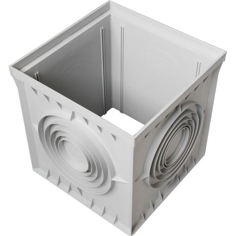 First Plast – Réhausse regard polypropylène 550 x 550 mm – Sorties multidiamètres Ø125-160-200-250-315 mm – Pour chantiers humides