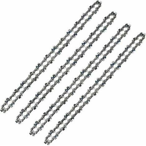 QORVA
-Chaîne de tronçonneuse 52 Maillons, Pas de 3/8 LP, Jauge 050 (1,3mm) Faible Rebond (Low-Kickback), Lot de 4 Chaînes de Tronçonneuse 52 Entraineurs pour Guide-Chaîne de 14 (35 cm),de (1/5)