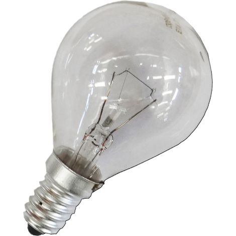 Bombilla incandescente esférica clara 40w e14 solo uso industrial