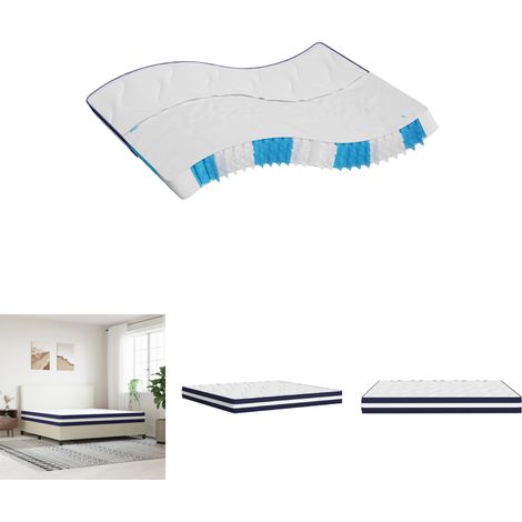 The Living Store Matratze Taschenfederkern Mittelfest 200x200 cm - Matratzen (1/5)