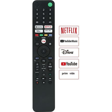 Controle Remoto para TV Sony LCD/LED/Smart TV - Botões de Atalho Netflix, Disney+ e YouTube, Fácil de Configurar