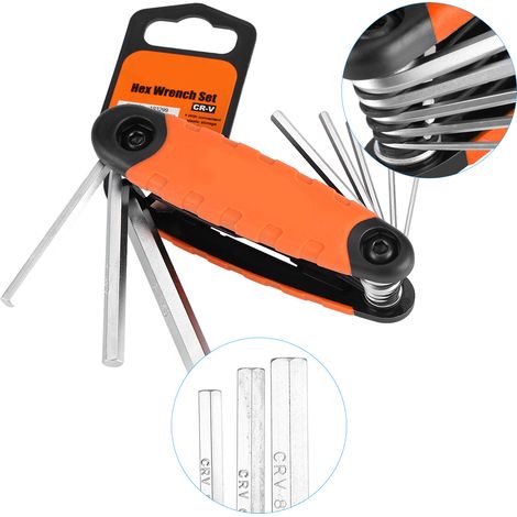 Clé Allen Hexagonale Pliable à Tête Plate pour Réparation et Maintenance - KZQ (1/5)