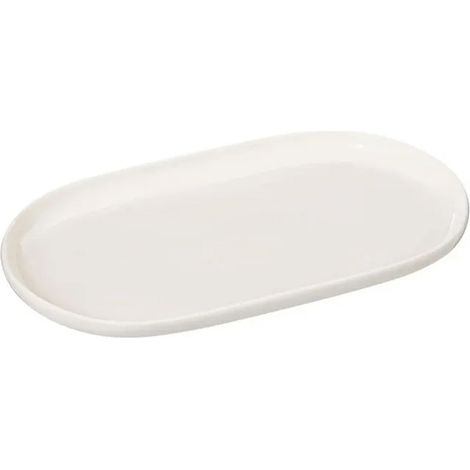 Plat De Presentation Ovale - 30 Cm - Blanc - Pour Patisseries Fromages Apertifs - 1 Piece