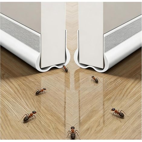 Tiras de sellado blancas de 91 cm para puertas y ventanas (paquete de 2) - Sello inferior para aislamiento acústico (1/5)