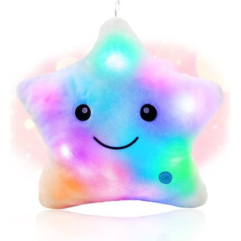 1 Coussin Étoile Lumineux LED, Peluche Douce, Couleur Changeante, Décoration Chambre Enfant (1/5)