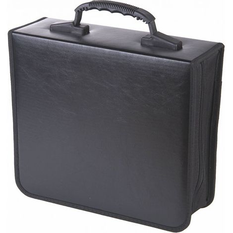 Boîte De Rangement DVD - Étui Portable Avec Fermeture Éclair - Capacité 400 Disques - Dimensions 31,5 x 28 x 11,5 cm - Pour Maison Voiture Voyage (1/5)