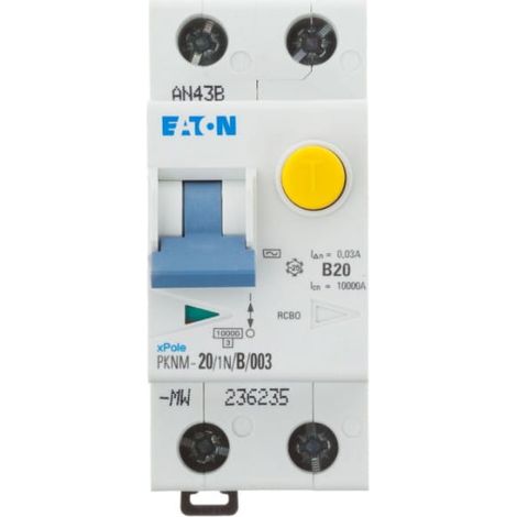 Disjoncteur différentiel 2P 20A B 0,03A type AC PKNM 20/1N/B/003 236235