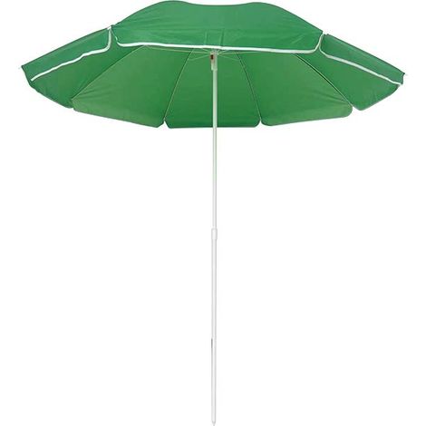 Ombrellone Ø 180 cm, in acciaio, con 8 stecche in acciaio colore verde (1/3)