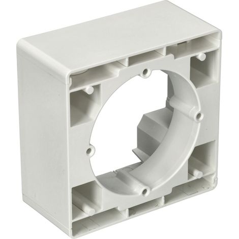 Caja Montaje Superficie 82x82mm Policarbonato Blanco